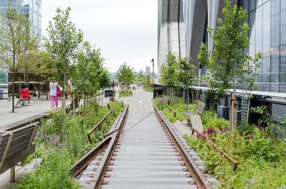 the high line from Hudson Yards