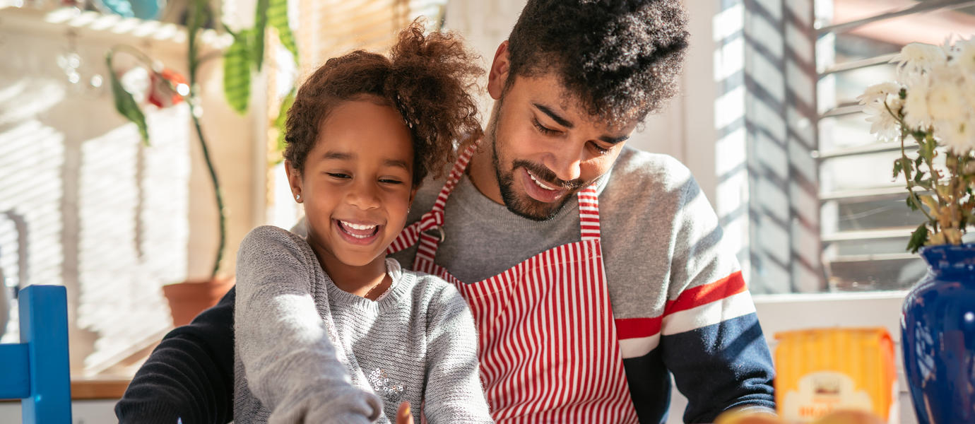 parent and child baking