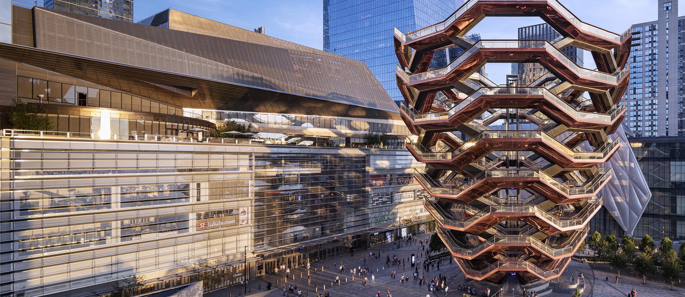 Plaza outside Hudson Yards