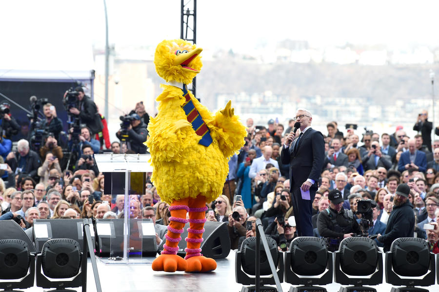 Big Bird Anderson Cooper at Vessel