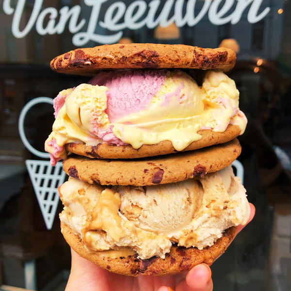 Van Leeweun Cookie Ice Creamn Sandwiches 