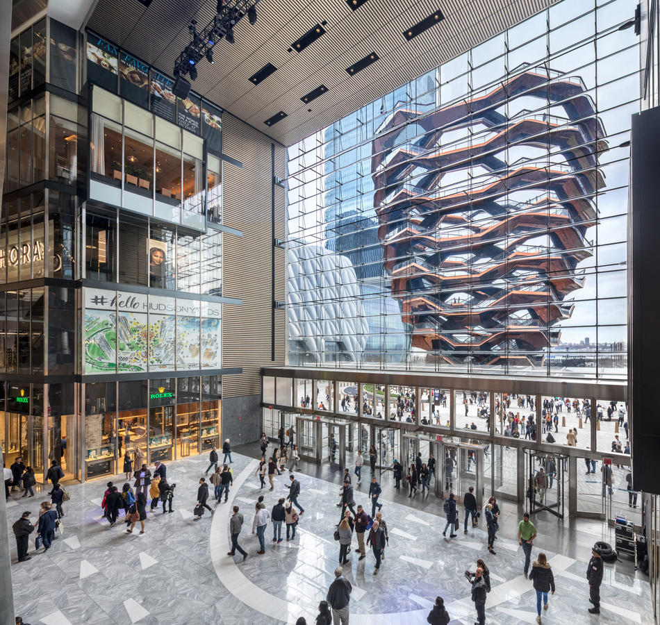 Interior shot of the great room at Hudson Yards