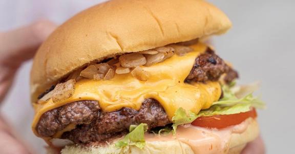 Paper Plate Burgers at the Backyard at Hudson Yards