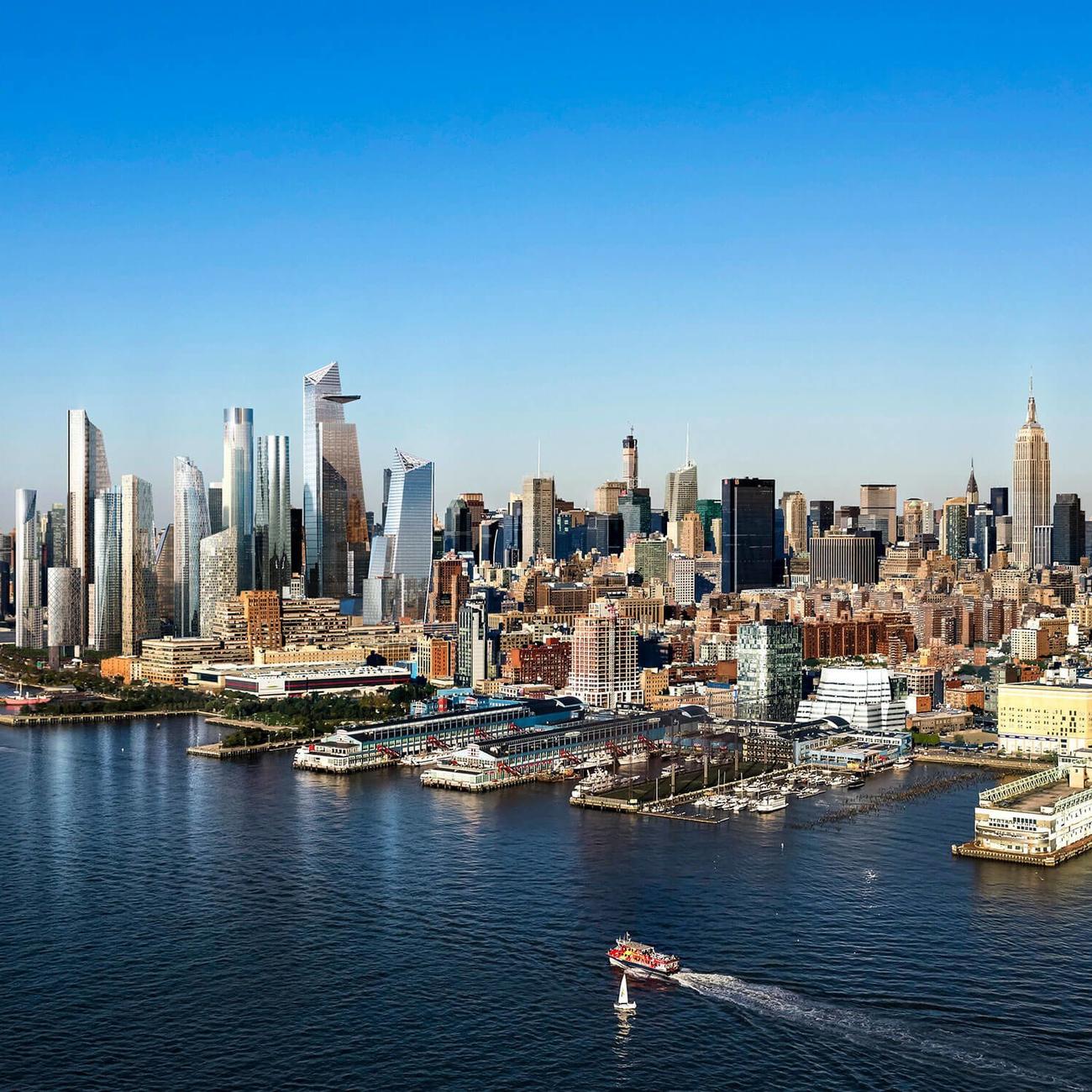 Day View of Hudson Yards, from the Hudson River