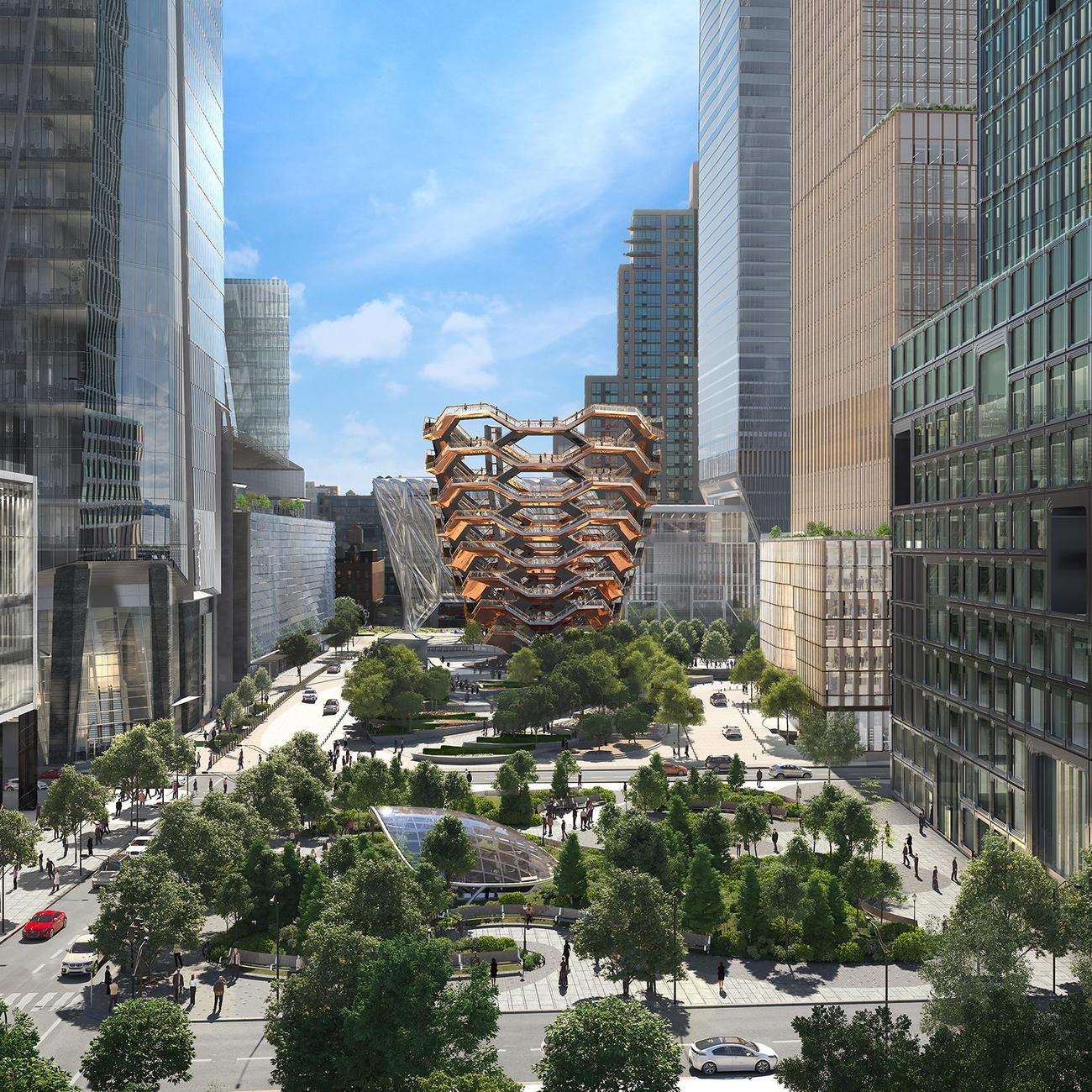 View of Hudson Yards, Looking South from the No. 7 Subway Station