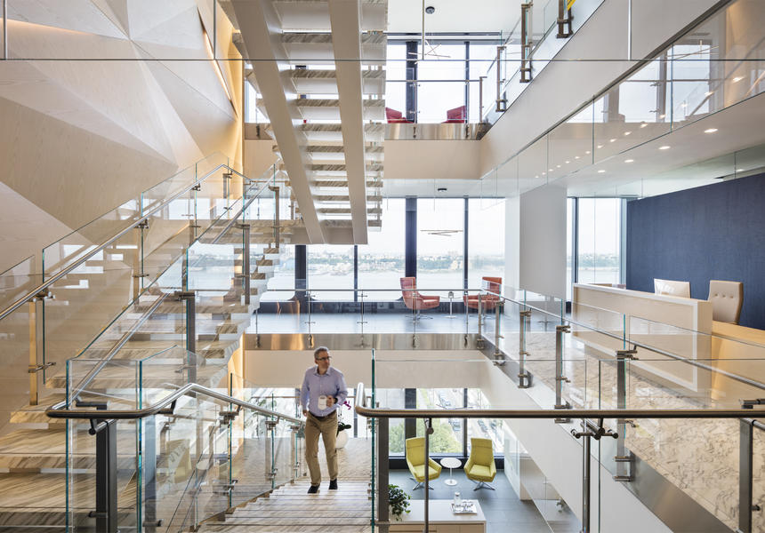 Image of the Feature Stair of MarketAxess at 55 Hudson Yards