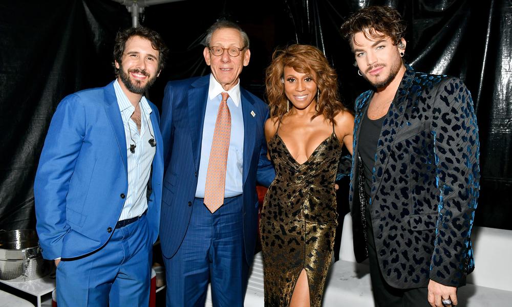 Stephen Ross with Josh Groban, Deborah Cox and Adam Lambert