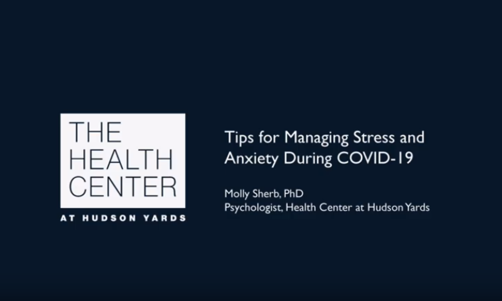 The health center tips for stress during COVID-19